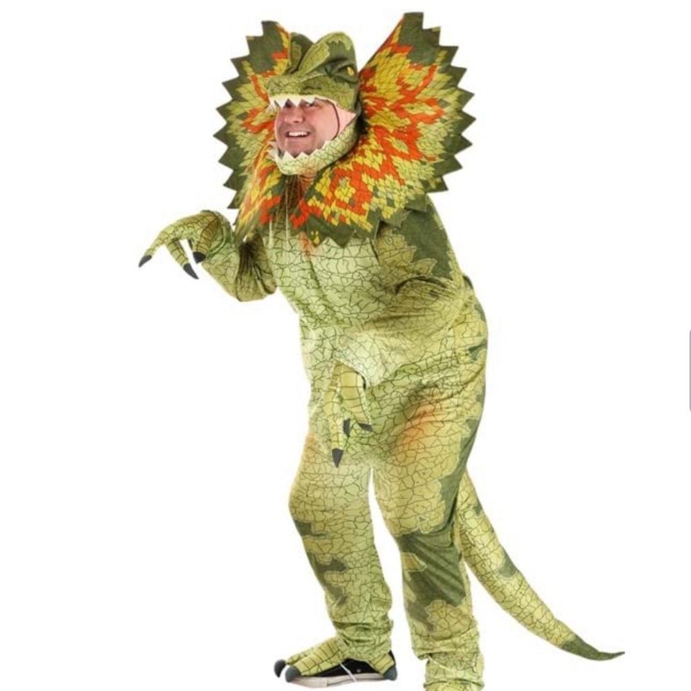 Dilophosaurus Costume Jurassic Park XL Halloween Dinosaur - Picture 15 of 16